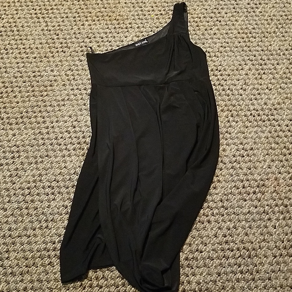 Mini one shoulder Black Dress